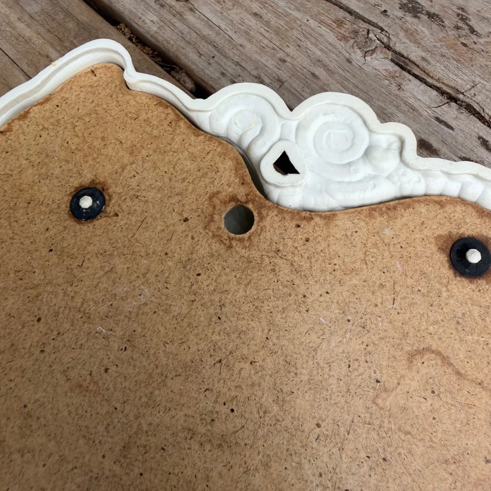 Vintage Homco Lovebird Wall Mirrors Set of 2 White Faux Wicker  Decor
